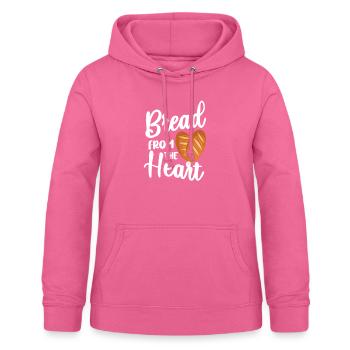 Cuire au four pain pain coeur de - Sweat à capuche Femme - rose - Devant - AI Model Female 172 light (172cm)
