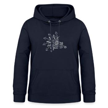 Quetzalcoatl Aztec Maya Serpent à plumes - Sweat à capuche Femme - marine - Devant - AI Model Female 172 light (172cm)