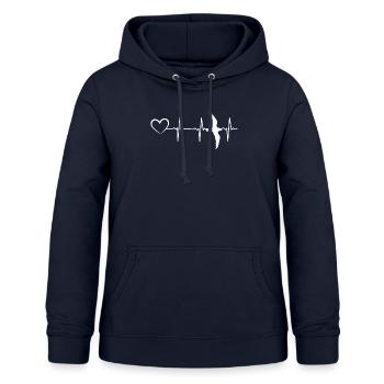 Bird Heartbeat Heart Bird Watcher Bird Lover Bird - Sweat à capuche Femme - marine - Devant - AI Model Female 172 light (172cm)