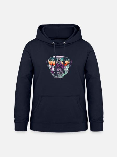 Mops Möpse Hund - Frauen Hoodie - Navy