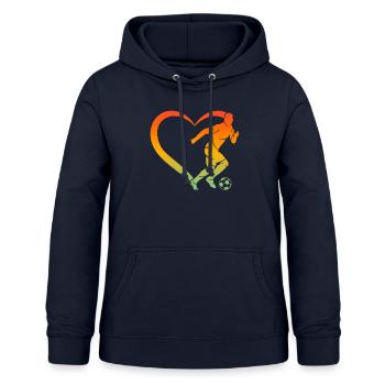 Soccer Player Soccer Heart Soccer Player - Women's Hoodie - navy - Front - AI Model Female 172 light (172cm)