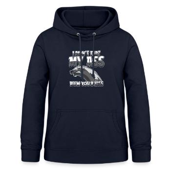 Honey Badger Ratel - Sweat à capuche Femme - marine - Devant - AI Model Female 172 light (172cm)