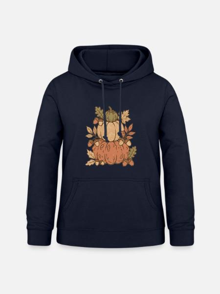 Herbst-Pumpkin-Komposition - Frauen Hoodie - Navy