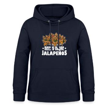 Mexican Nachos Jalapenos Cheese Mexico cuisine - Frauen Hoodie - Navy - Vorne - AI Model Female 172 light (172cm)