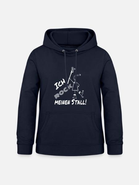 Frau Mistgabel Stall witzig - Frauen Hoodie - Navy