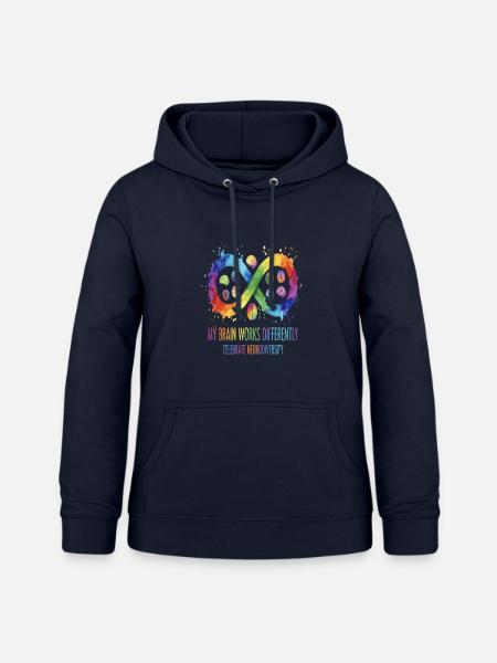 My Brain Works Differently Neurodiversity - Frauen Hoodie - Navy