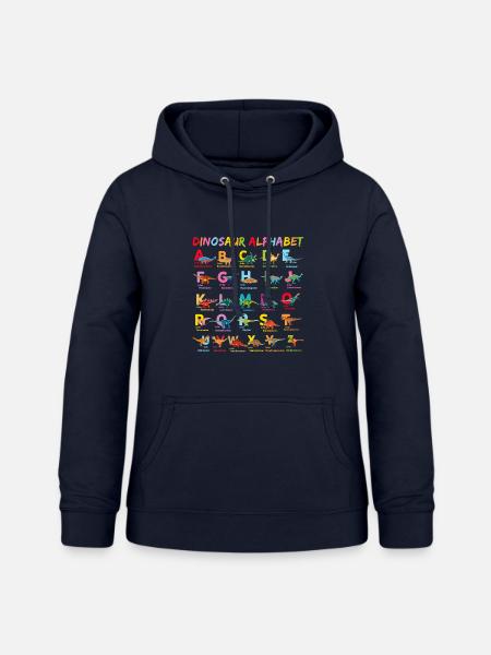 Alphabet Dinosaurier Alphabet Child - Frauen Hoodie - Navy