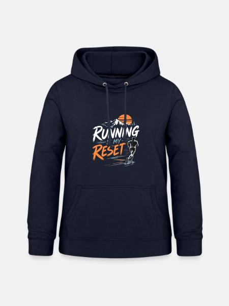 Running Is My Reset - Frauen Hoodie - Navy