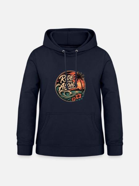 Ride the Aloha - Frauen Hoodie - Navy
