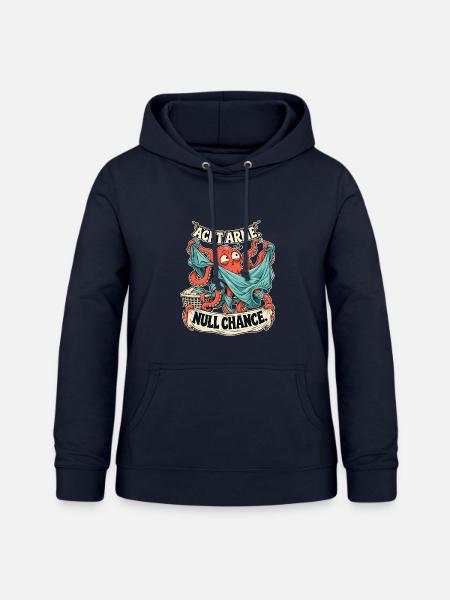 Krake gegen Spannbettlaken - Frauen Hoodie - Navy