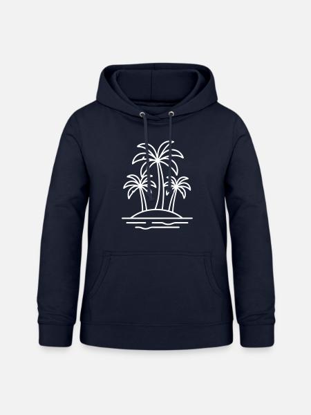 Palmen Insel Urlaub - Frauen Hoodie - Navy