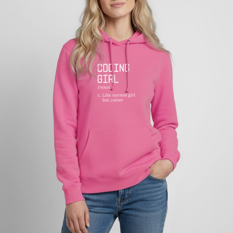 Coding Girl Definition Noun Software Developer Pro Frauen Hoodie