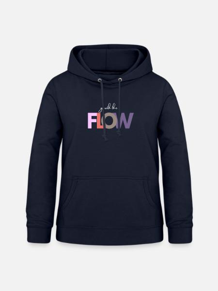 Go with the flow | Yoga | Boho - Frauen Hoodie - Navy