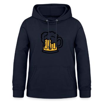 Bière - Sweat à capuche Femme - marine - Devant - AI Model Female 172 light (172cm)