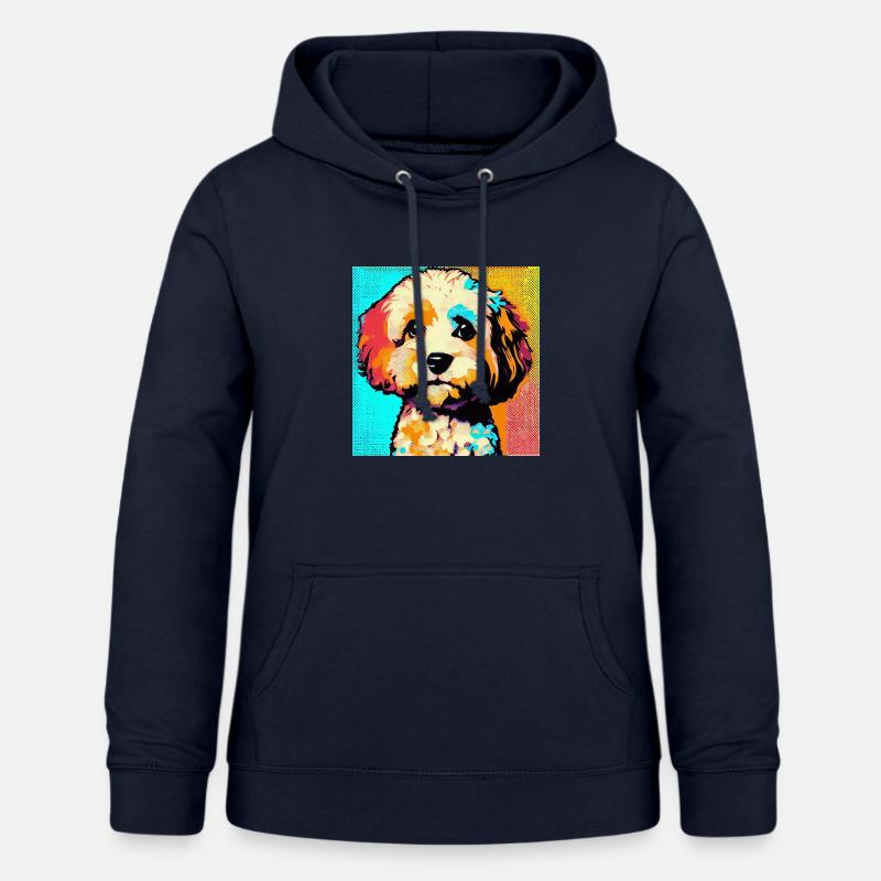 Cavapoo Pop Art - Frauen Hoodie - Navy