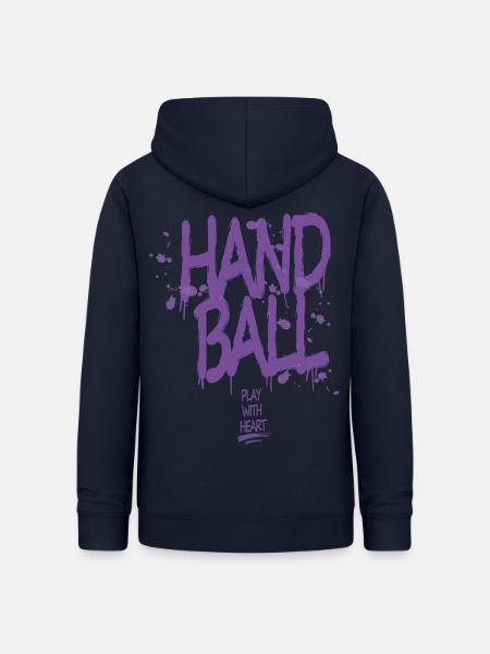 Handball Graffiti mit Herz - Frauen Hoodie - Navy