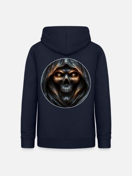Dark Hooded Skull - Frauen Hoodie - Navy