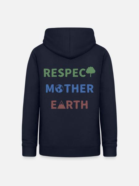 Respect Mother Earth - Frauen Hoodie - Navy