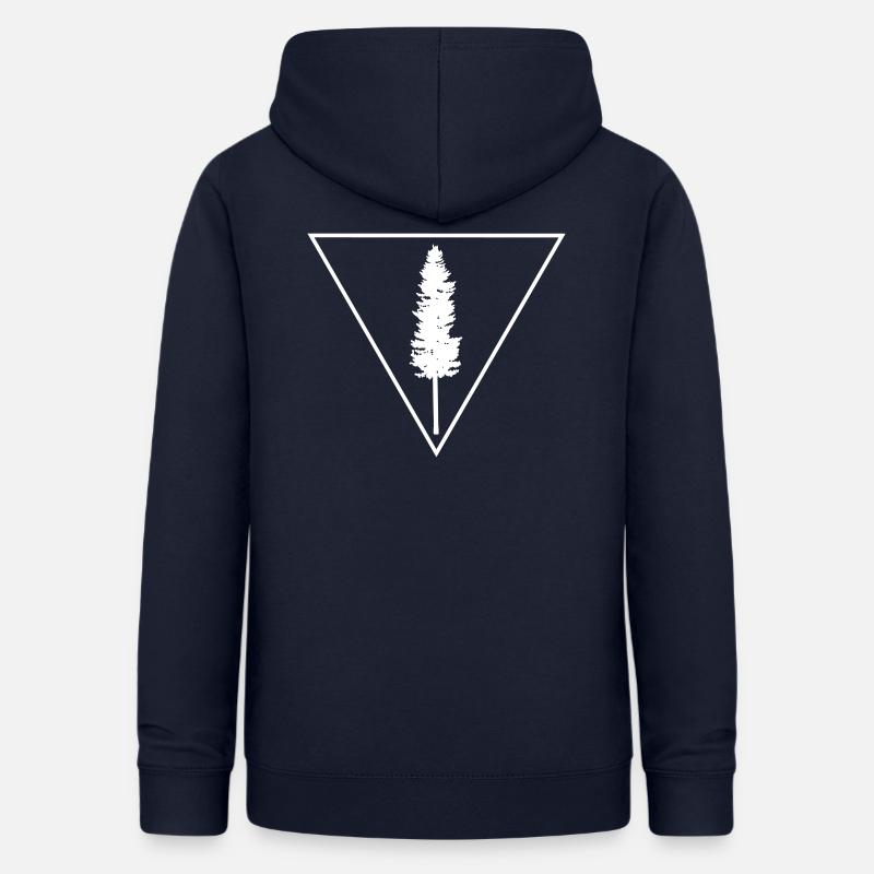 Arbre dans un triangle - Sweat à capuche Femme - marine
