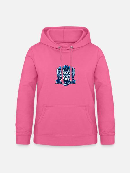 Blauer Darts Shield Logo - Frauen Hoodie - Pink