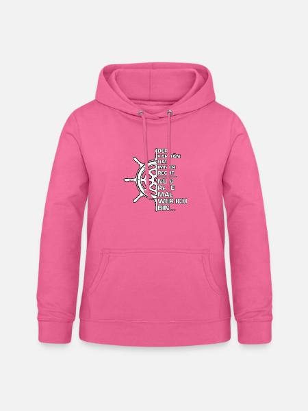 Kapitän Hat Immer Recht Spruch - Frauen Hoodie - Pink