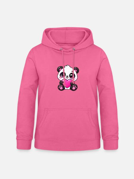 Bezaubernder Pink Heart Panda - Frauen Hoodie - Pink