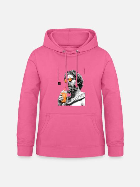 Thinking and drinkin - Frauen Hoodie - Pink