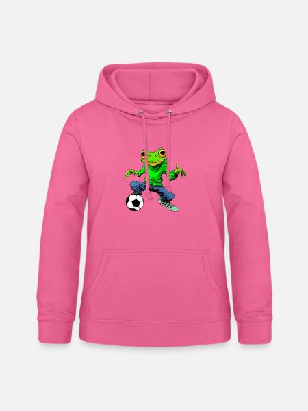 Fussball Frosch - Frauen Hoodie - Pink