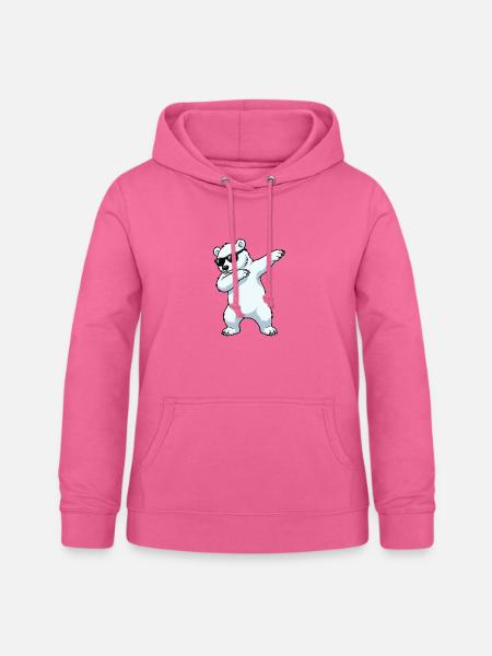 Dab Eisbär Cartoon - Frauen Hoodie - Pink