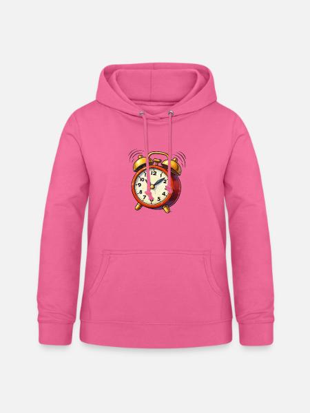 Wecker Comic Uhr - Frauen Hoodie - Pink