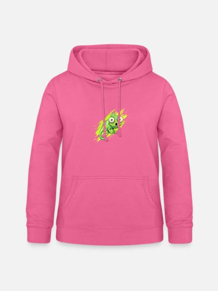 Neon Chamäleon Spritzer - Frauen Hoodie - Pink