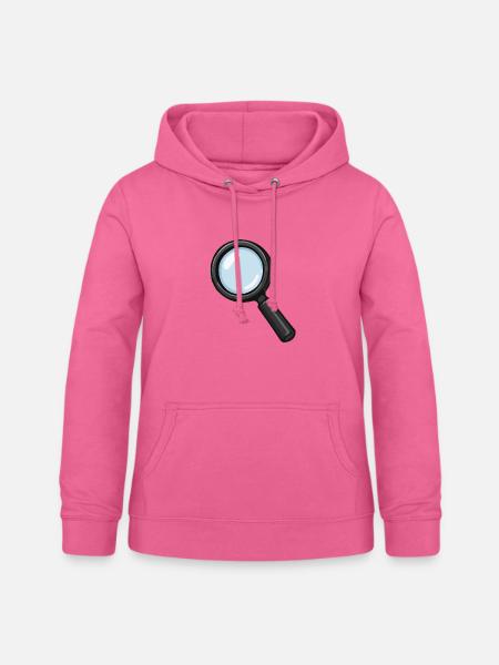 Vergrößerungsglas Illustration Lupe - Frauen Hoodie - Pink