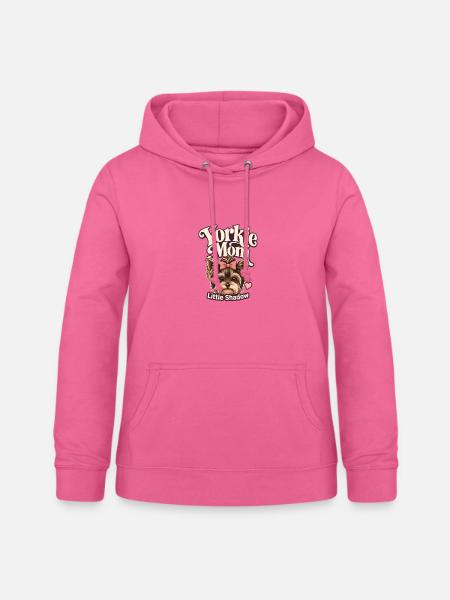 Yorkie Mama: Kleiner Schatten - Frauen Hoodie - Pink