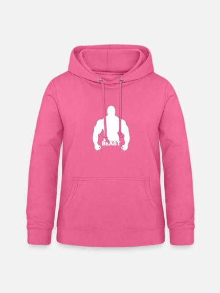 Beast Kraftsilhouette Druck - Frauen Hoodie - Pink