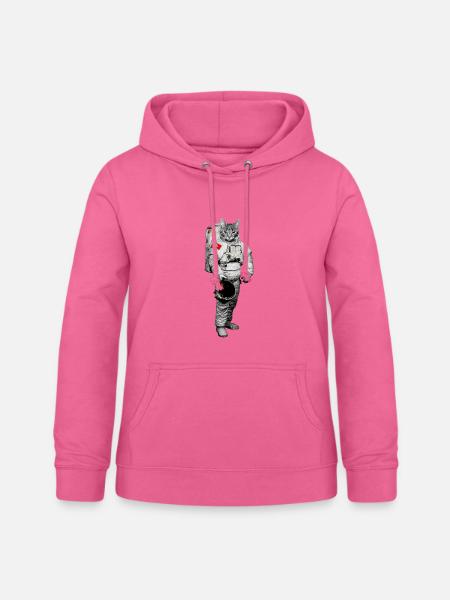 Weltraum Katze - Frauen Hoodie - Pink