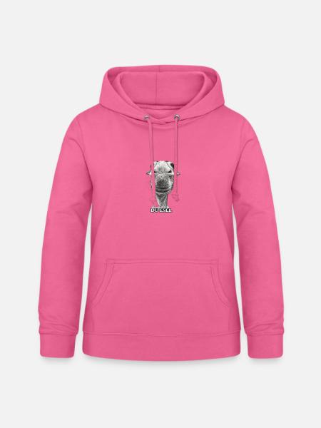 Du Esel – Lächelnder Eselkopf - Frauen Hoodie - Pink