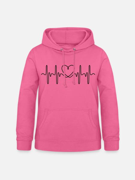 Herzschlag EKG - Frauen Hoodie - Pink