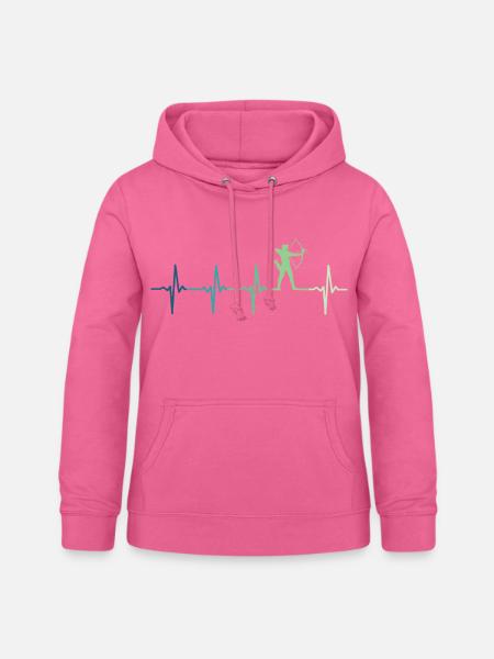 Bogenschießen Bogenschießen Herzschlag - Frauen Hoodie - Pink