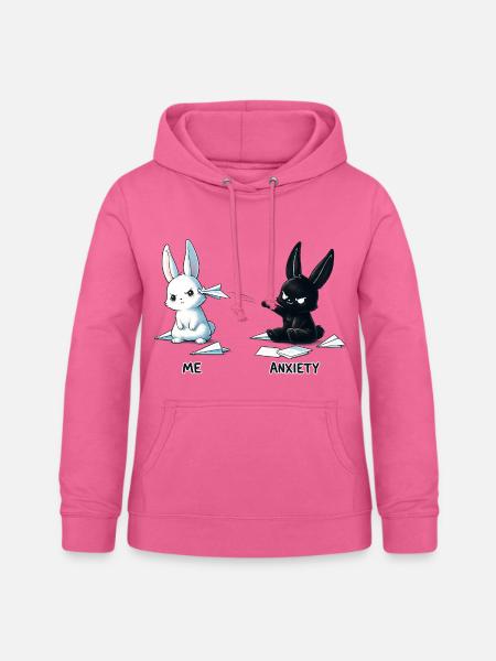 Angst Hase Meme Design - Frauen Hoodie - Pink
