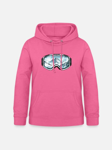 Skibrille Berge - Ski & Snowboard - Frauen Hoodie - Pink