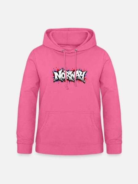 Norway Flag Graffiti - Frauen Hoodie - Pink