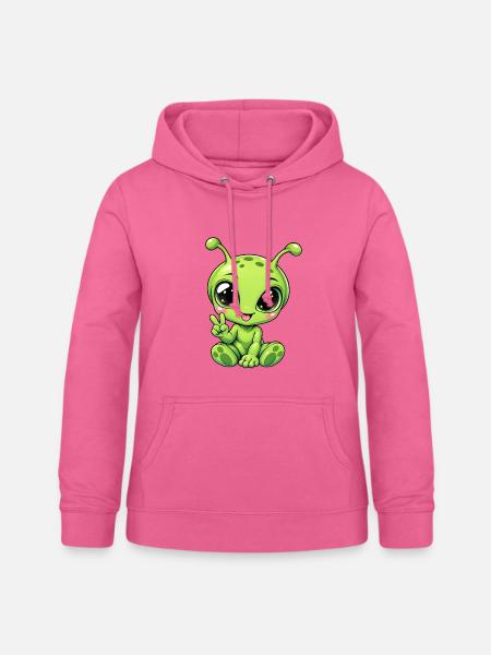 Alien Kawaii Style – Süßer Außerirdischer - Frauen Hoodie - Pink