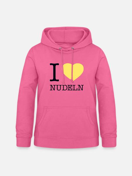 I love Nudeln - Frauen Hoodie - Pink