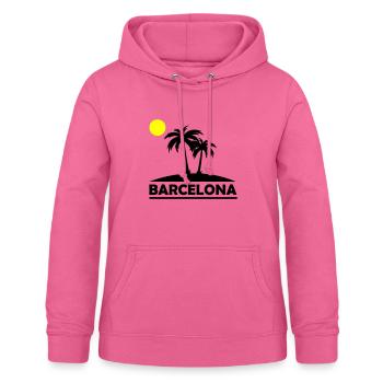 Plage de Barcelone - Sweat à capuche Femme - rose - Devant - AI Model Female 172 light (172cm)