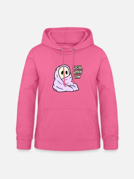 Kawaii Akku Leer Social Battery Low - Frauen Hoodie - Pink