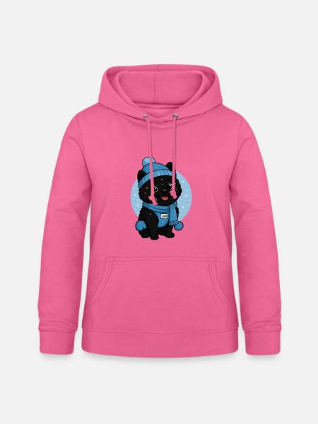 Cuddly Dog Winter Magic - Women's Hoodie - pink