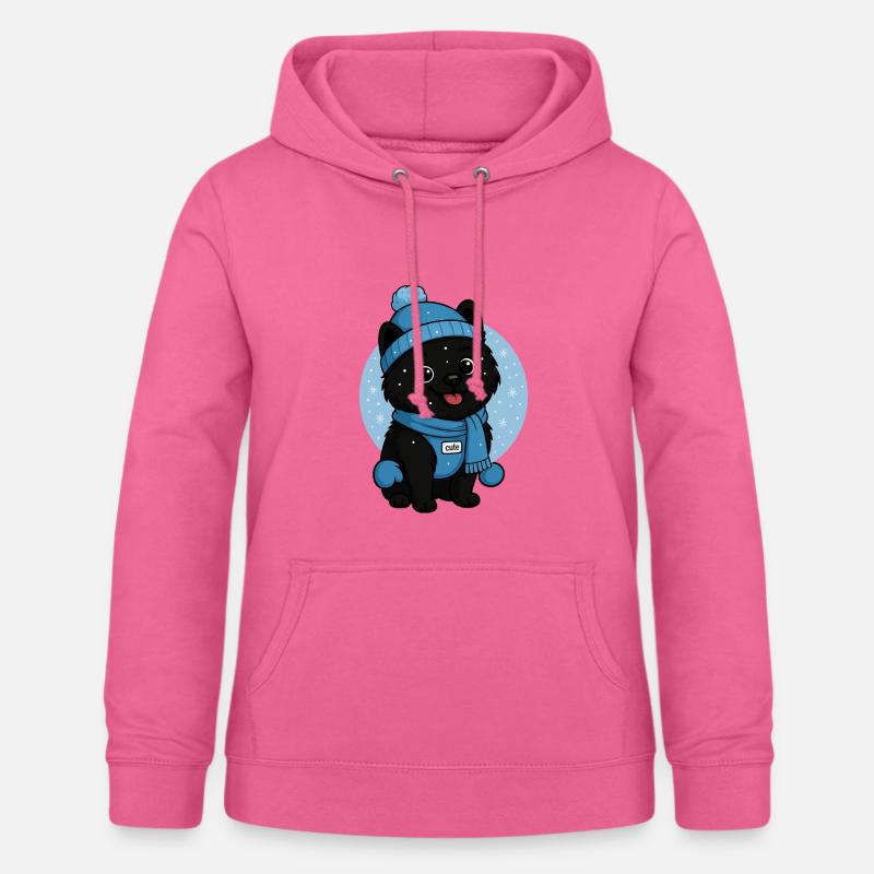 Cuddly Dog Winter Magic - Women's Hoodie - pink