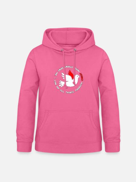 Dove with bible verse - Frauen Hoodie - Pink