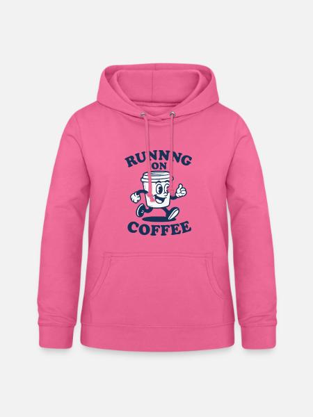 Laufen auf Kaffee - Frauen Hoodie - Pink