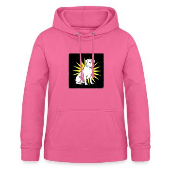 Cool Dog dans le style Punk Rock & Pop Art - Sweat à capuche Femme - rose - Devant - AI Model Female 172 light (172cm)